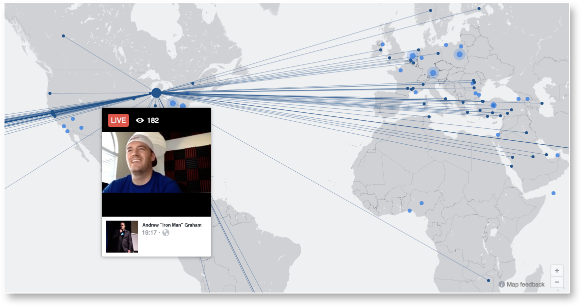 Facebook Live Global Connection Map PNG