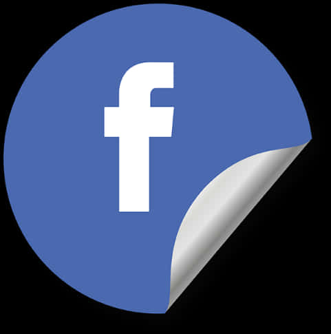 Facebook Logo Peel Effect PNG