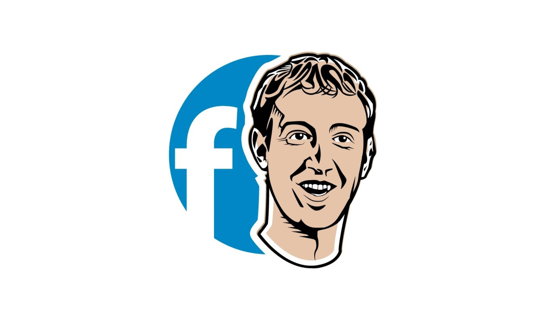 Facebookmark Zuckerberg-konst På Dator- Eller Mobilskärmen. Wallpaper