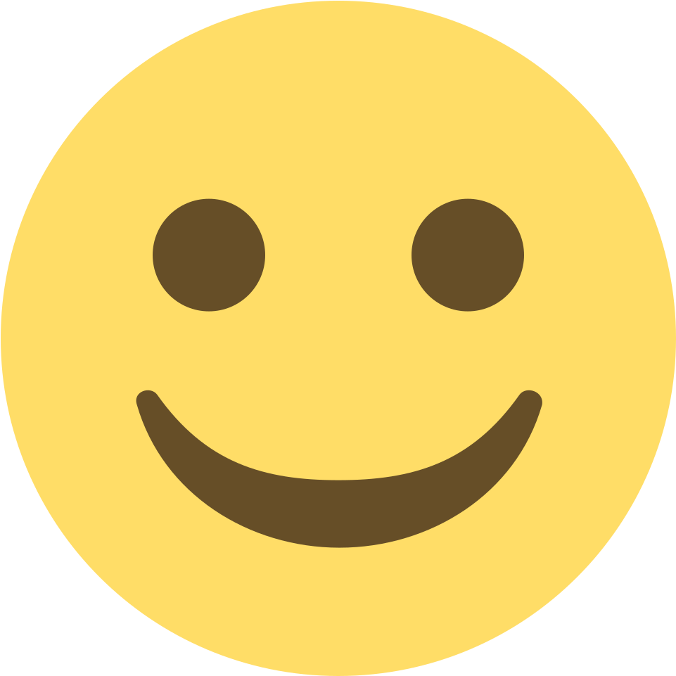 Facebook Slightly Smiling Face Emoji PNG