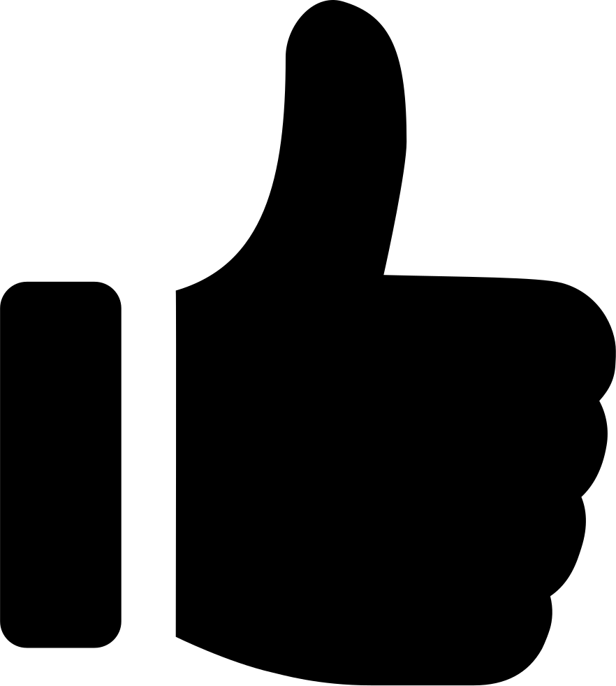 Facebook Thumb Up Icon Black PNG