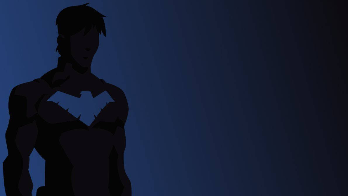 Faceless Nightwing In Violet Backdrop Wallpaper
