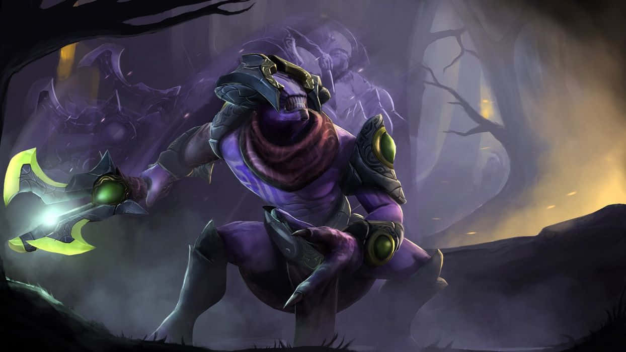 Faceless Void, a Powerful Dota 2 Hero in Action Wallpaper