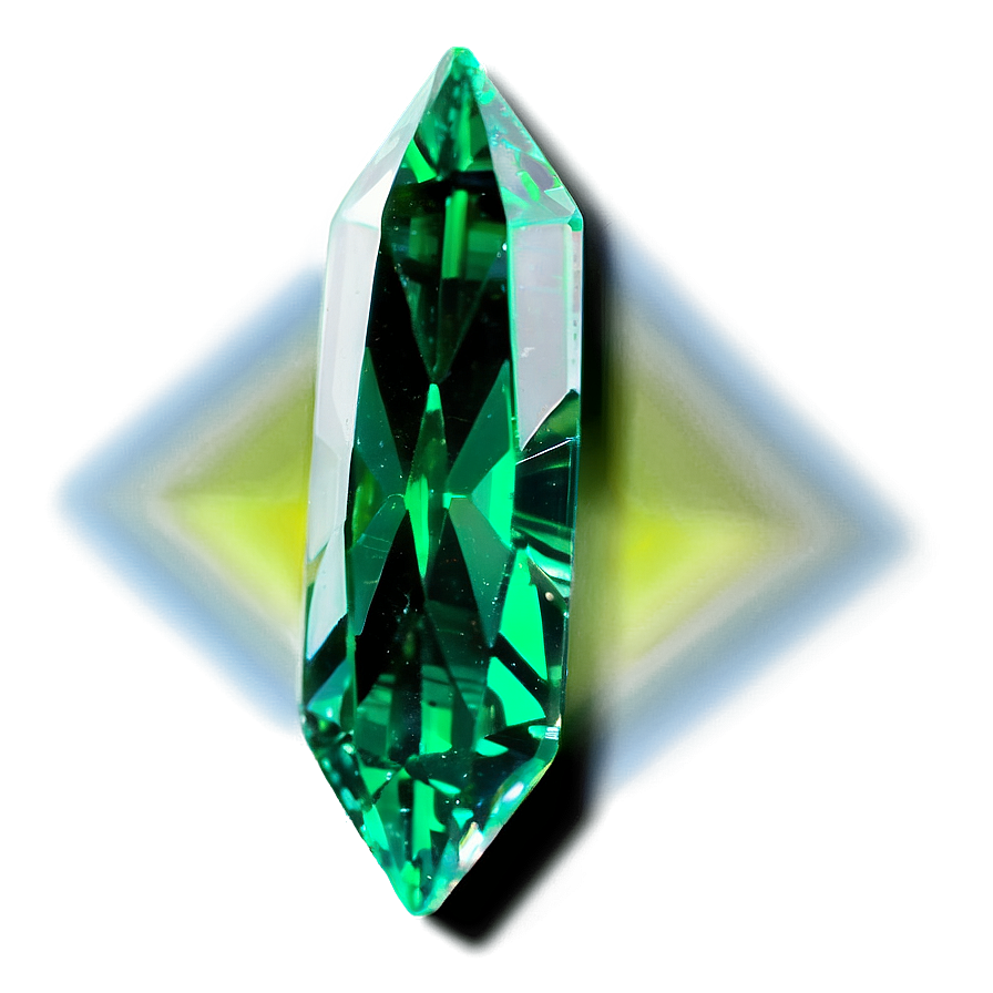 Faceted Emerald Prism Png Vxh PNG