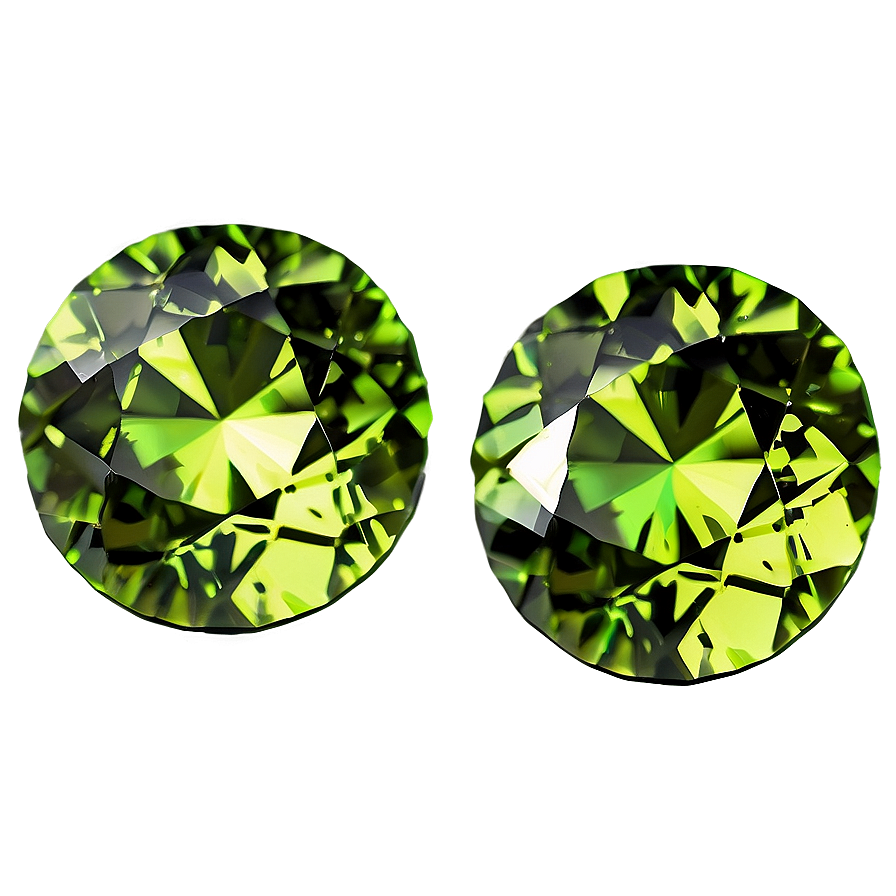 Faceted Peridot Jewel Png Mho PNG