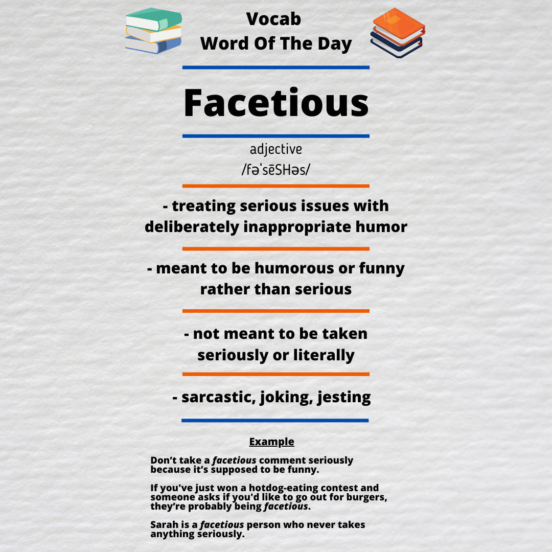 Facetious As Word Of The Day Wallpaper