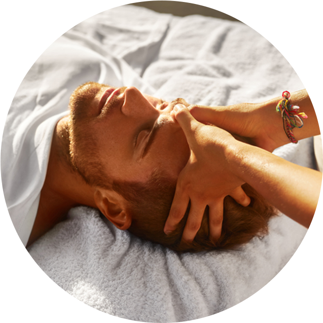 Facial Massage Relaxation Man PNG
