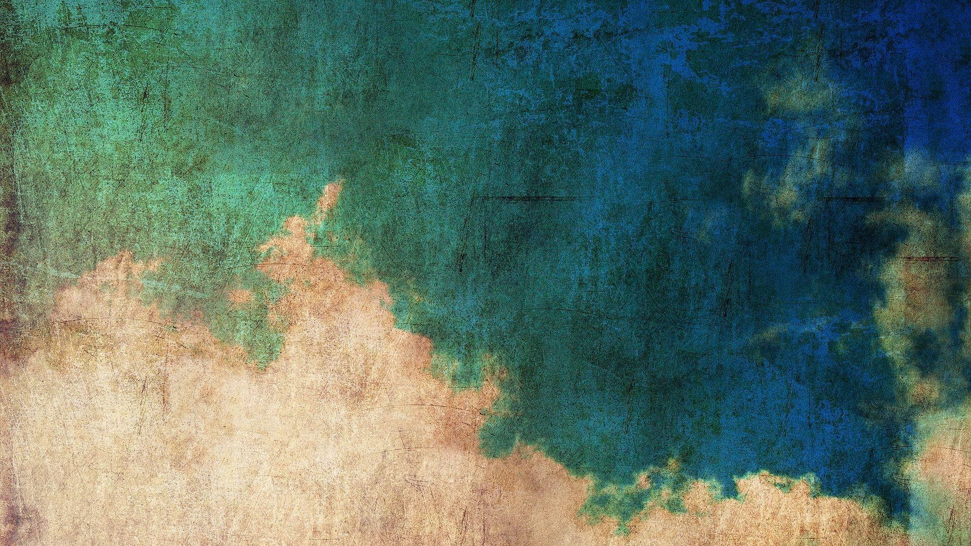 Download Faded Blue And Brown Paper Vintage Aesthetic Laptop Wallpaper |  