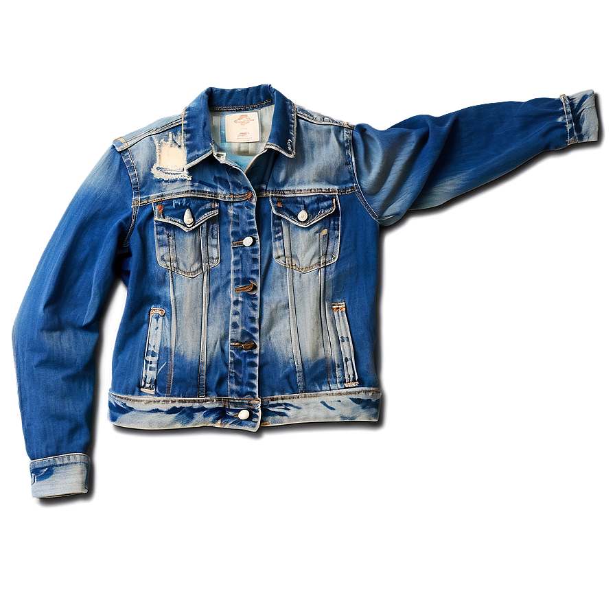 Faded Blue Jean Jacket Png Vbt44 PNG