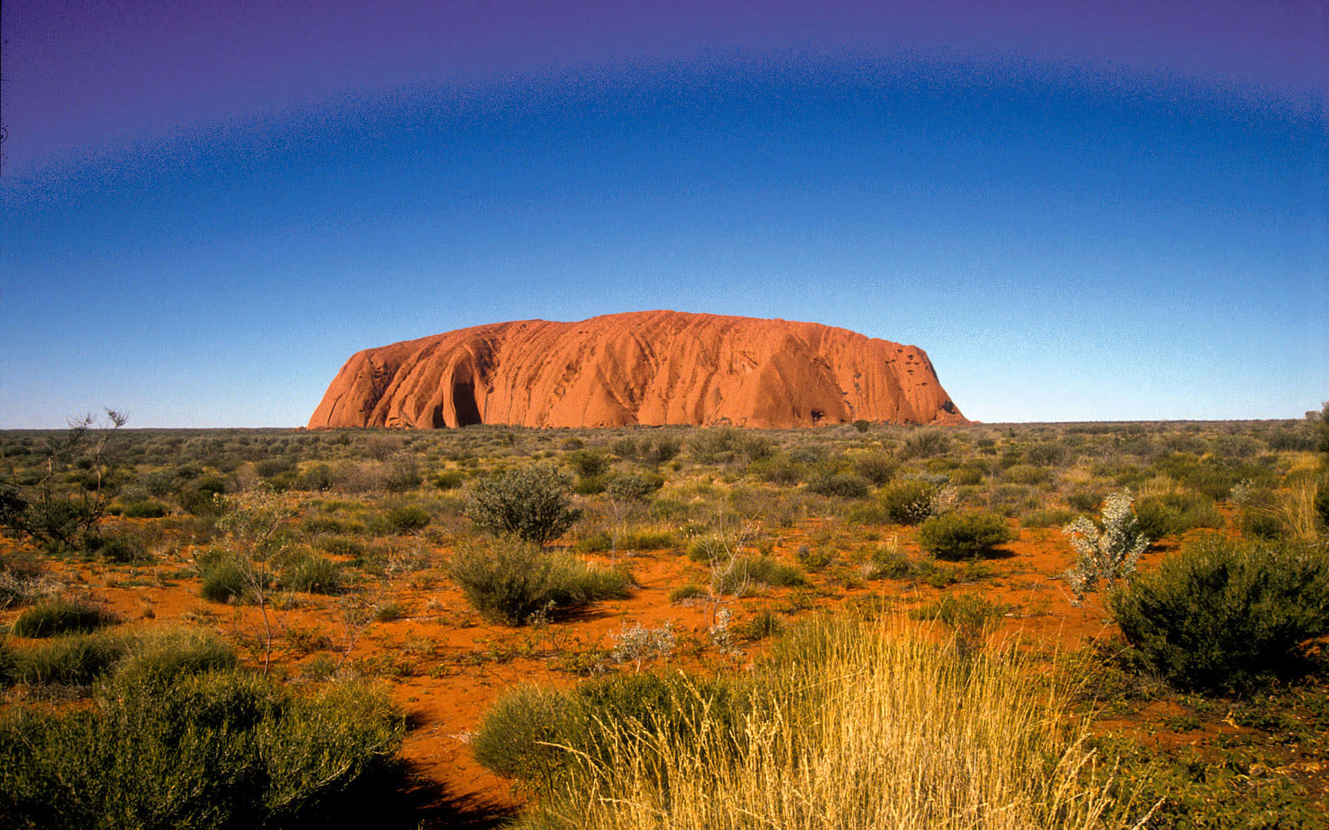 Cieloazul Desvanecido, Piedra Arenisca De Uluru. Fondo de pantalla