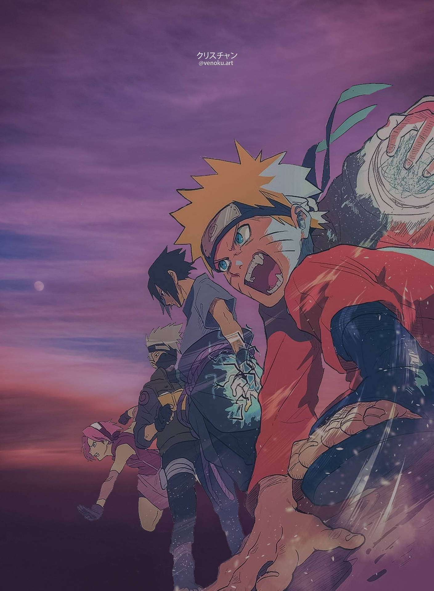 Faded Team 7 Naruto iPhone Wallpaper