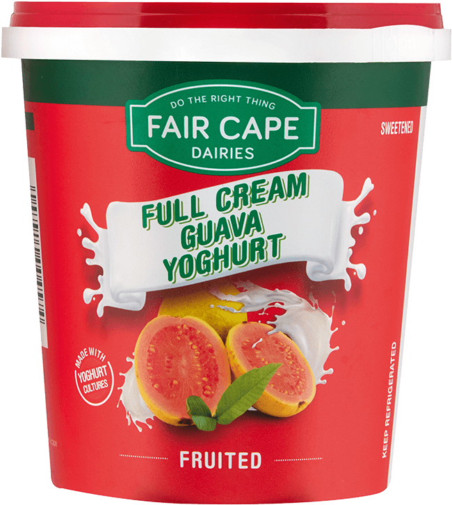 Fair Cape Full Cream Guava Yoghurt Packaging PNG