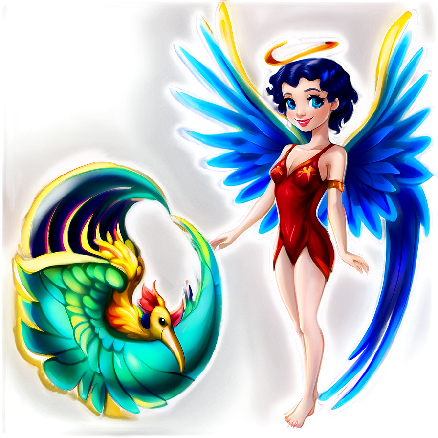 Fairy And Phoenix Png 05062024 PNG