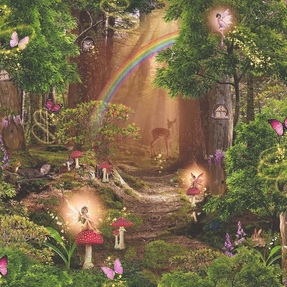 Fairy Forest Bakgrund 1000 X 1000