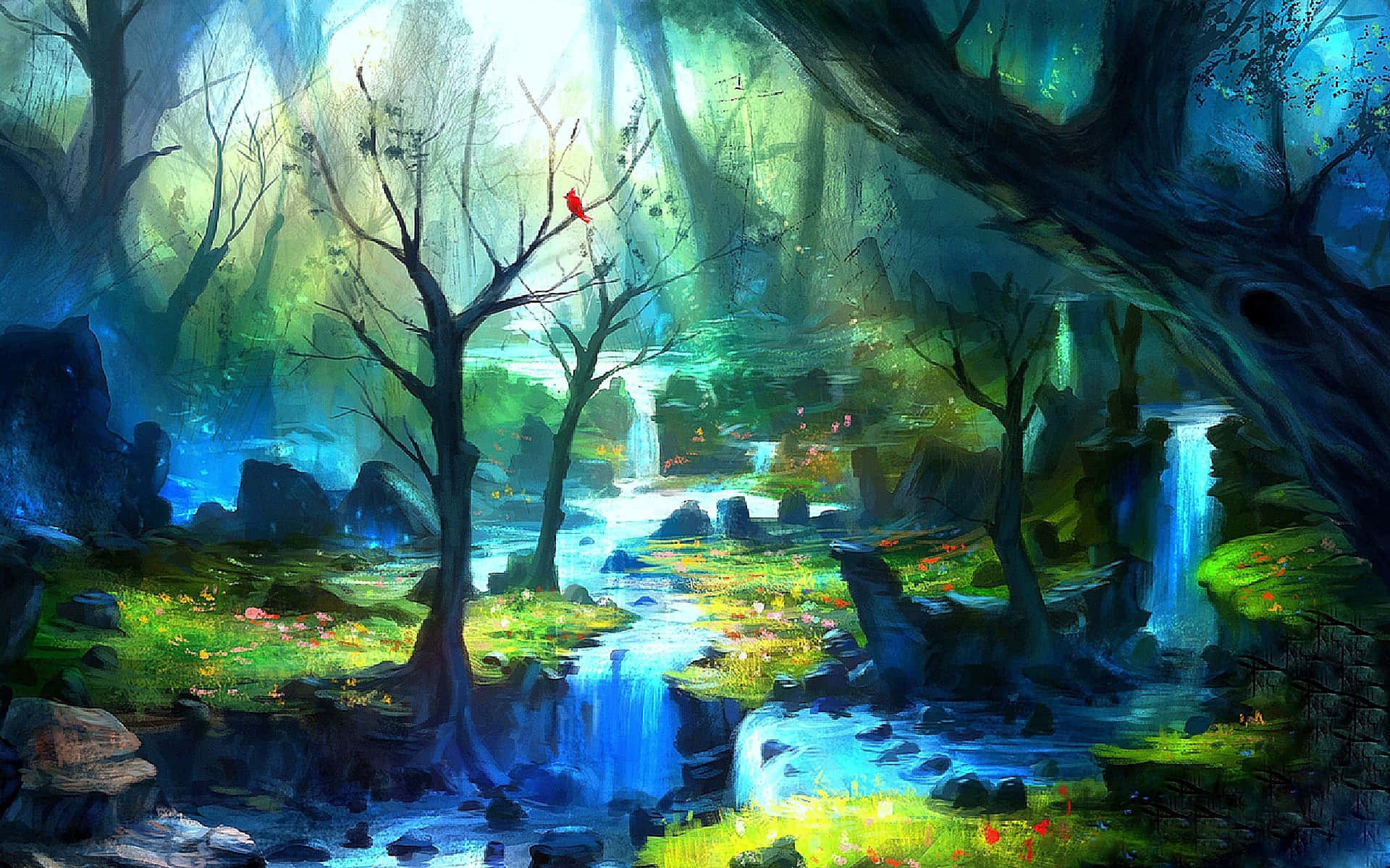 Explore the fairy forest, an enchanting and mysterious world unseen by human eyes Wallpaper