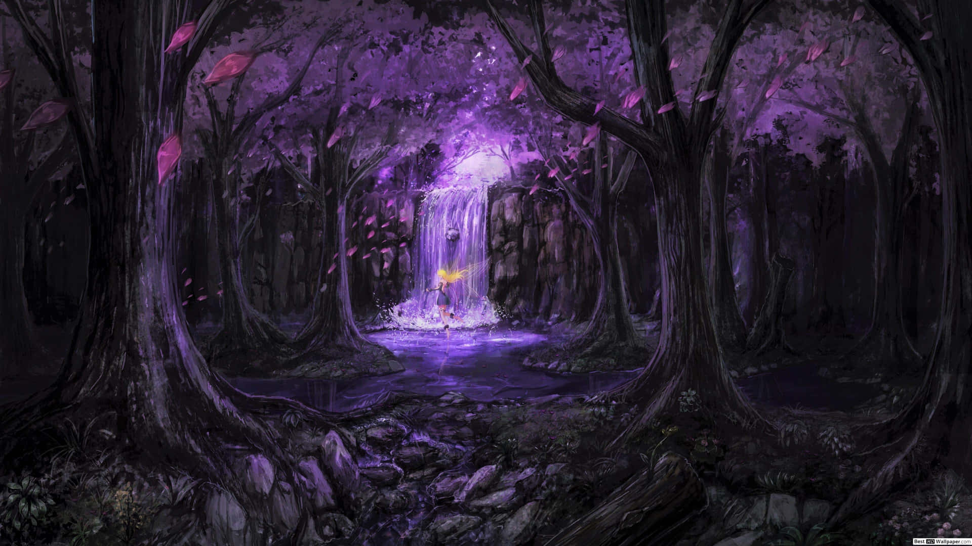 Explore the enchanted fairy forest, a magical place of beauty and mystery. Wallpaper