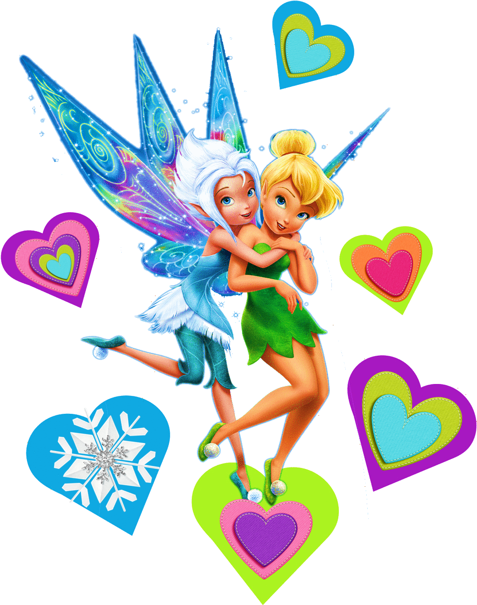 Fairy Friends Hugging PNG