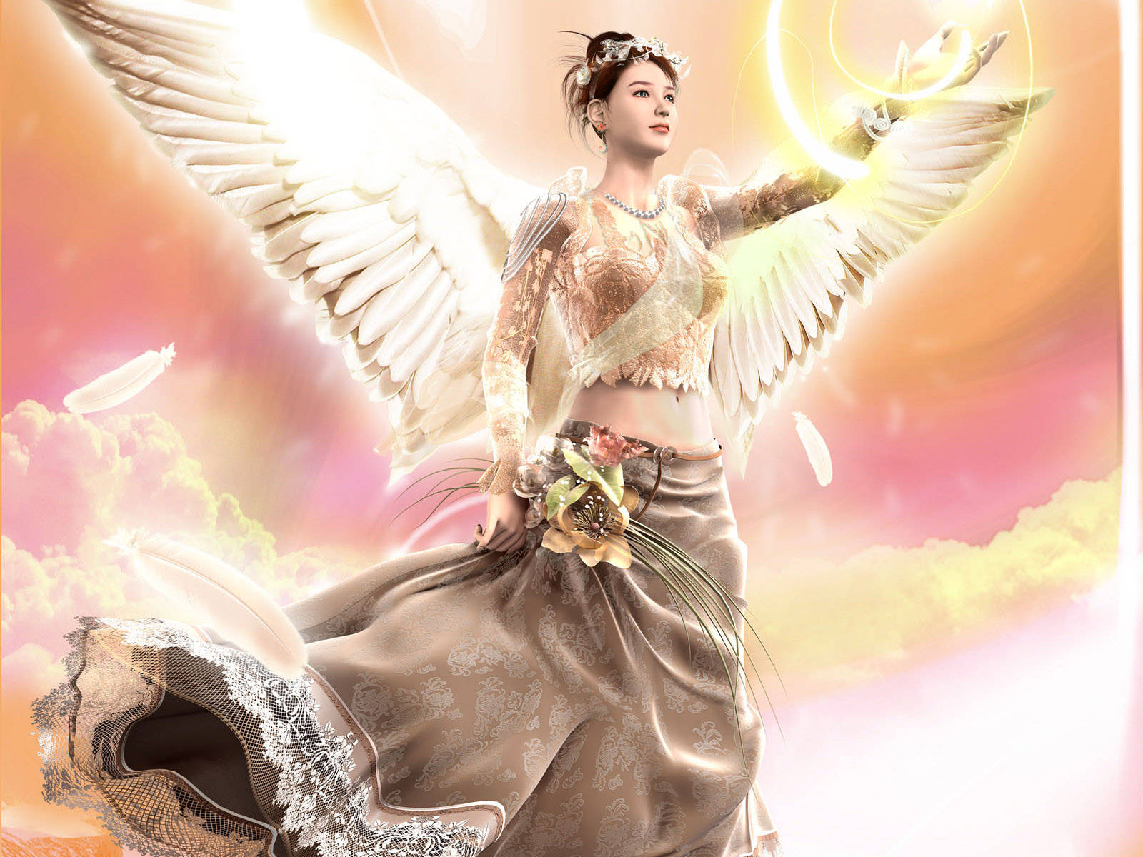 Fairy Grunge Angel Wings Wallpaper