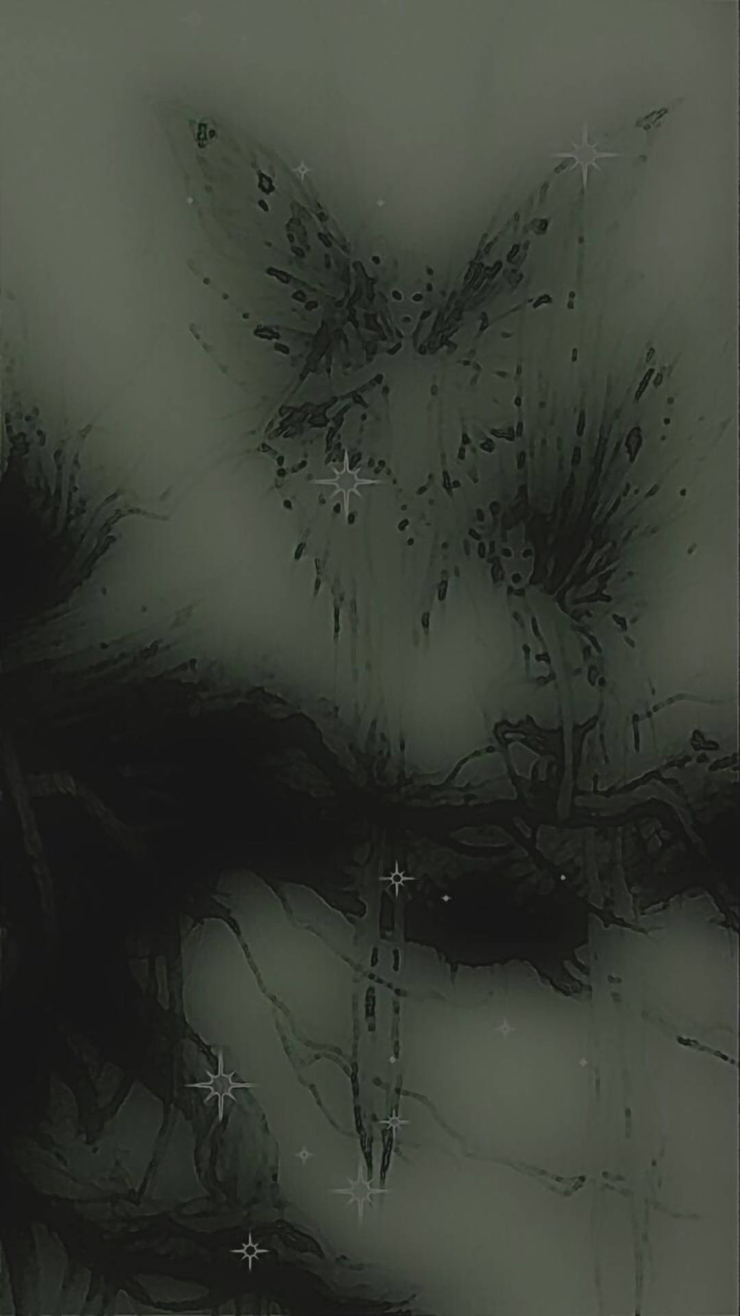 Fairy Grunge Dark Silhouettes Wallpaper