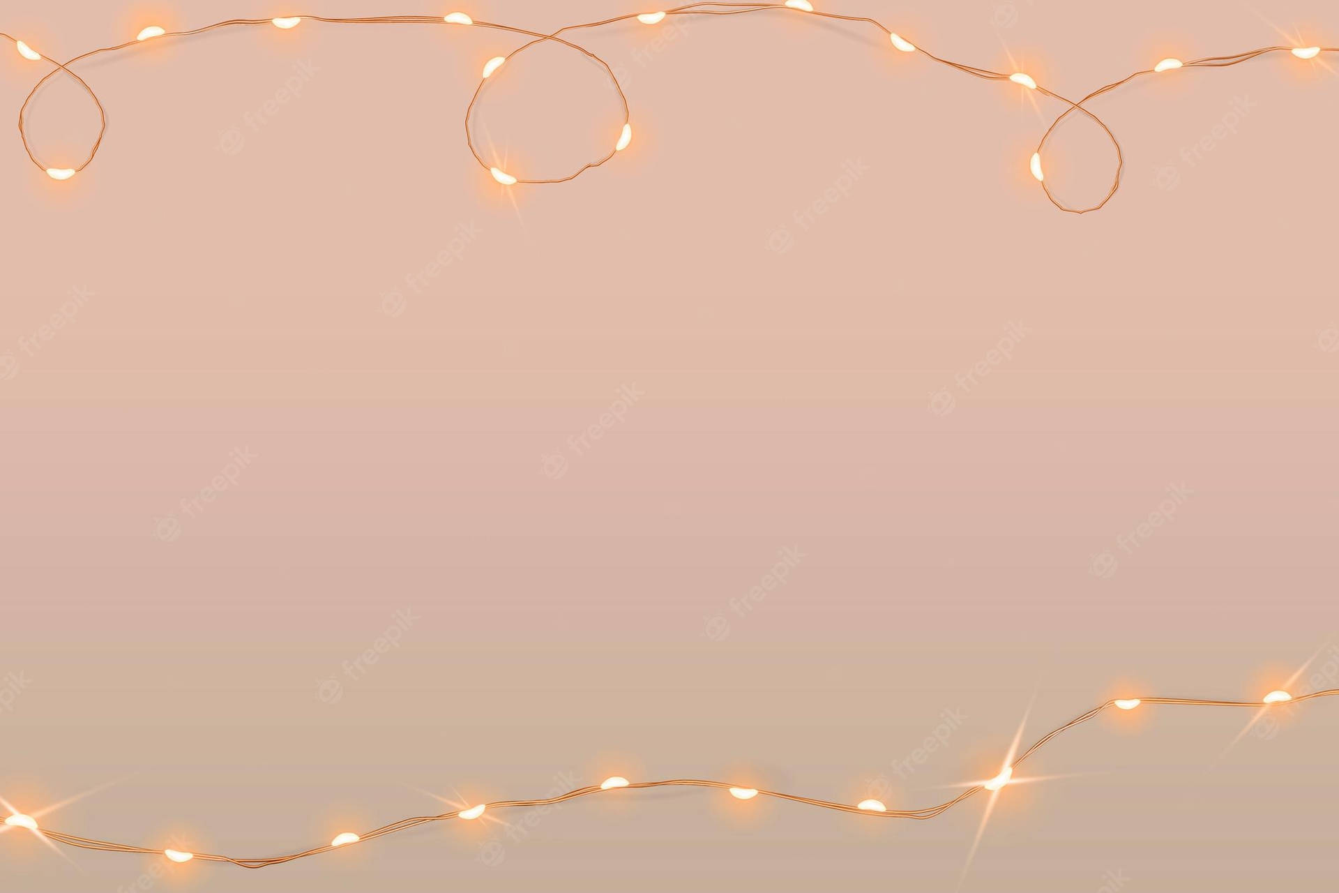 A Background With String Lights On A Beige Background Wallpaper