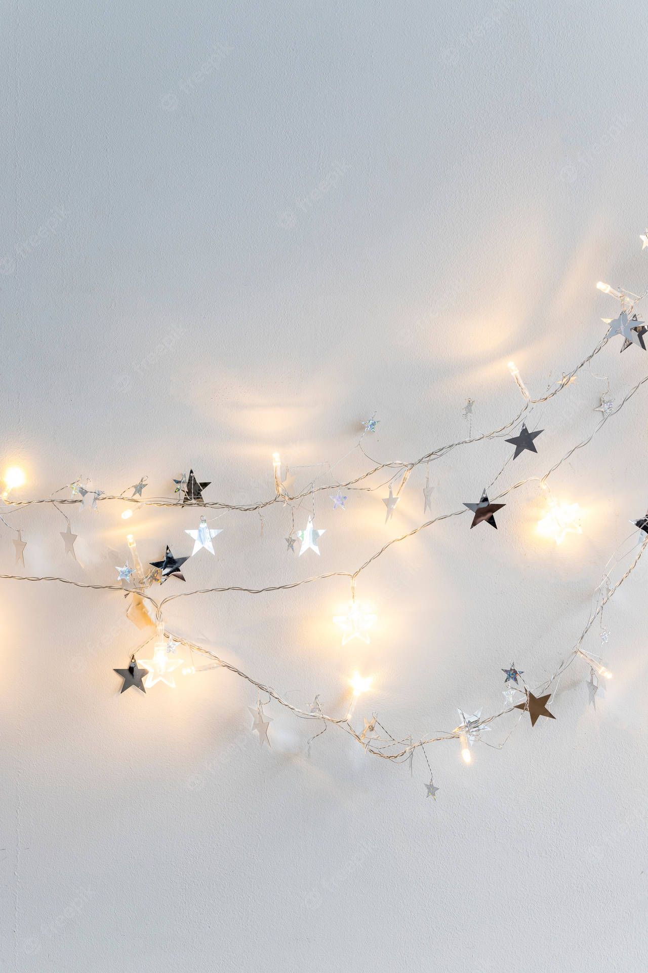 Illuminate your walls and get aesthetic lighting with fairy lights Wallpaper