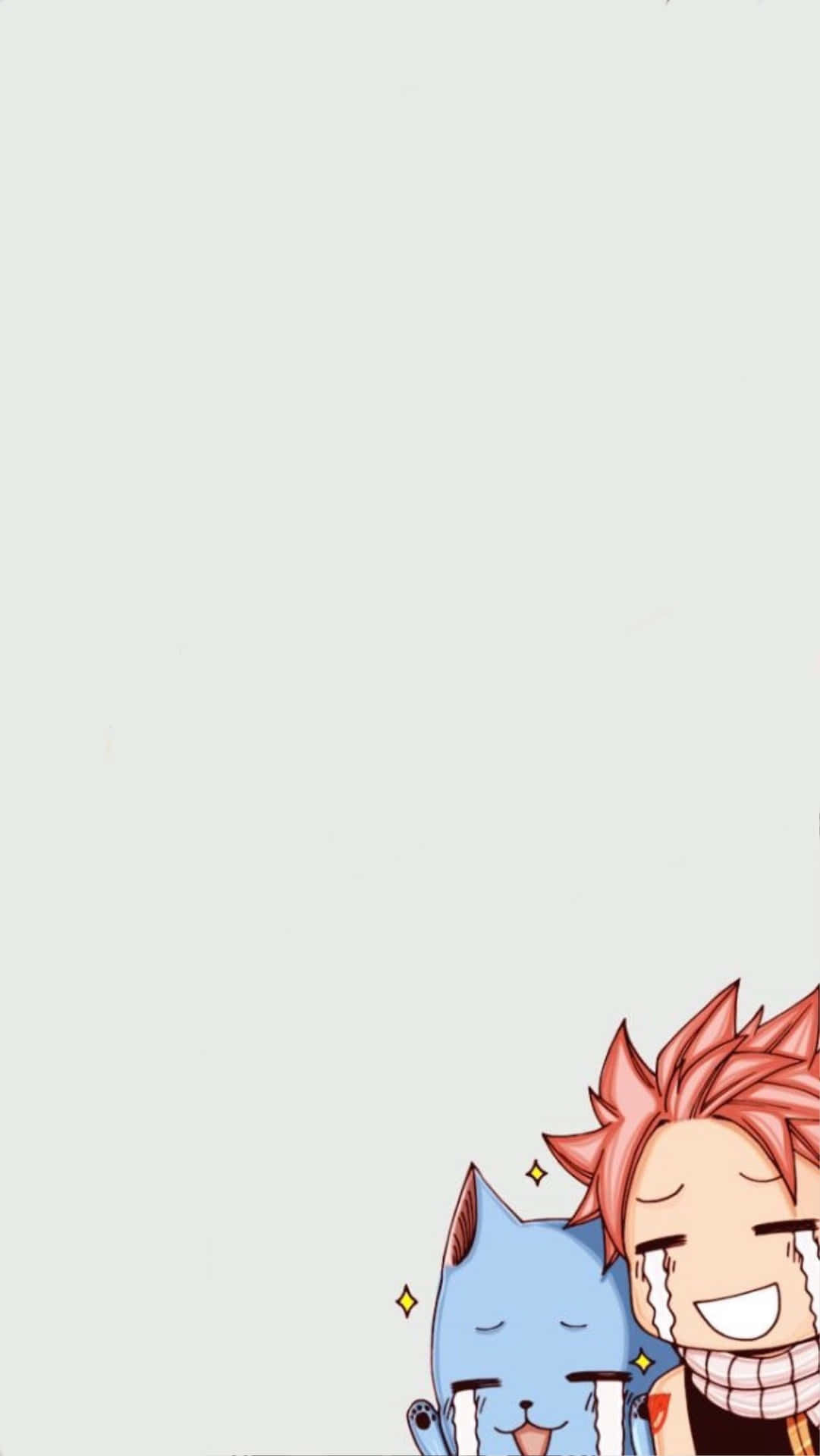 Fondode Pantalla Estético De Fairy Tail Con Chibi De Happy Y Natsu. Fondo de pantalla