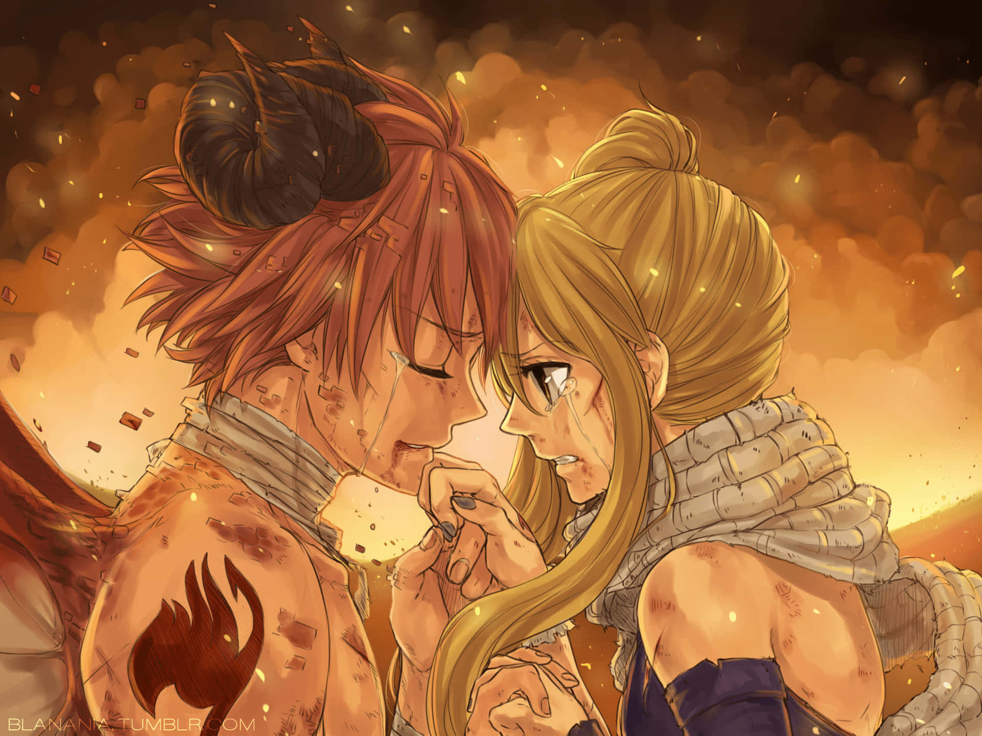 Fairy Tail Aesthetic Sad Natsu And Lucy Wallpaper