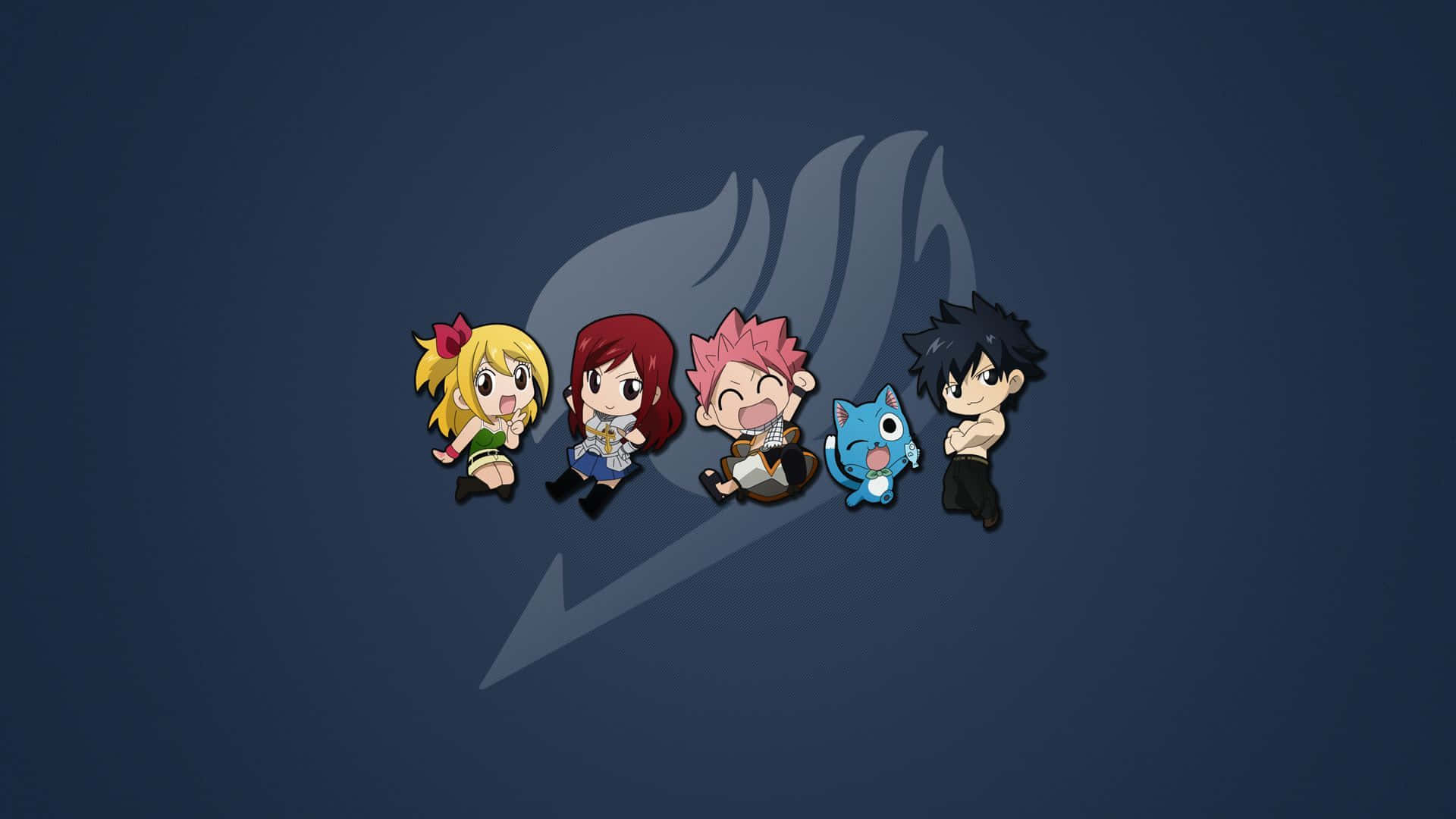Fairy Tail Aesthetic Big Four And Happy Wallpaper