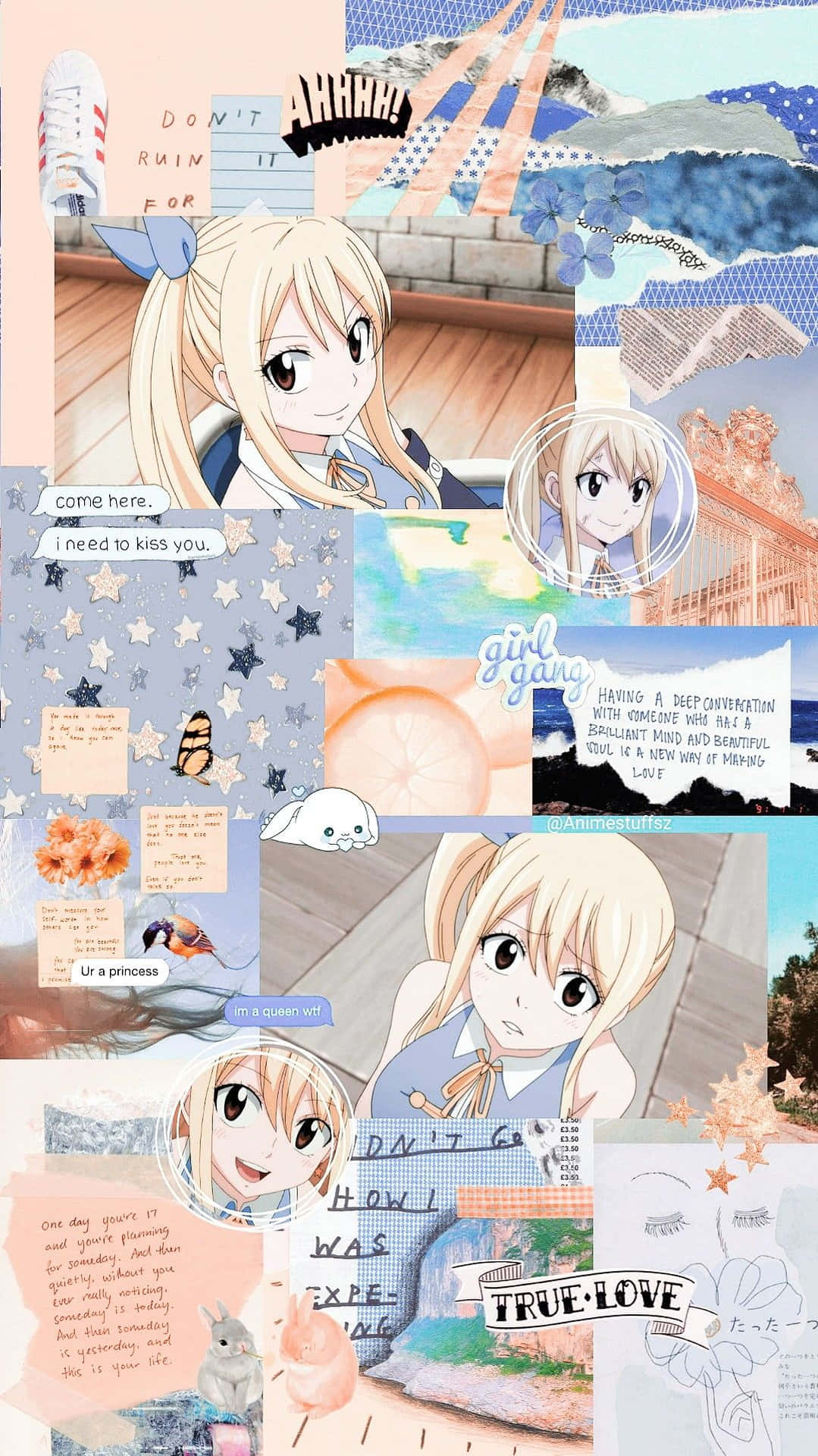 Fairy Tail Aesthetic Scrapbook Collage Wallpaper
