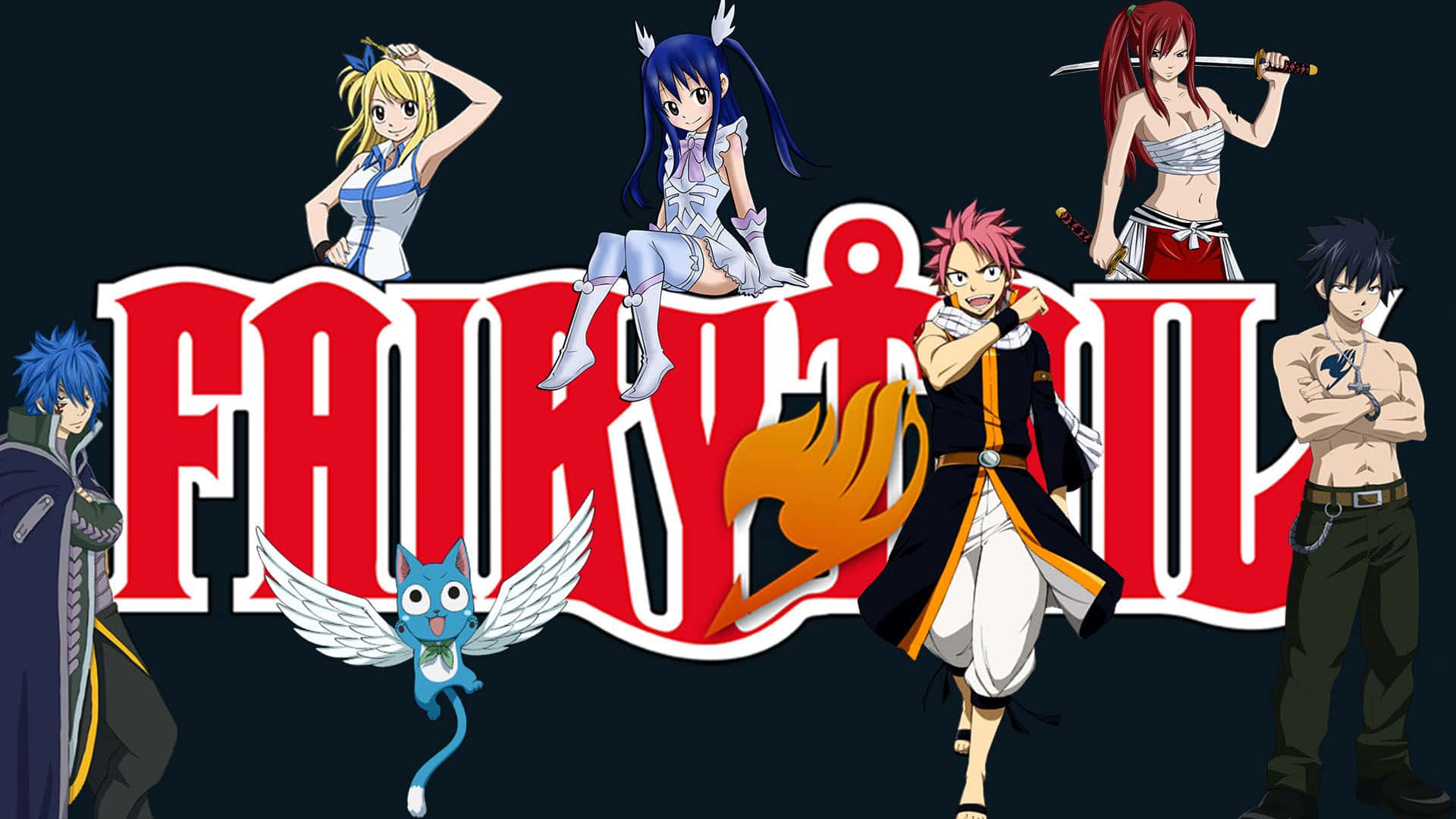Eineaufregende Kampfszene Aus Dem Anime Fairy Tail.