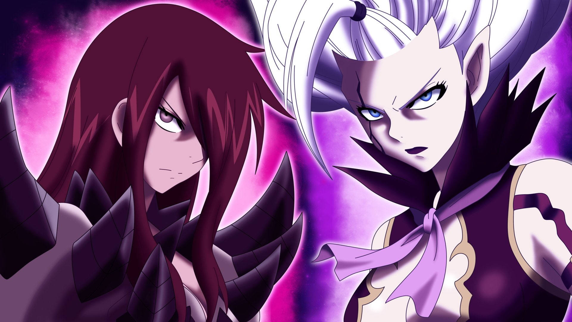 Fairy Tail Characters Erza And Mirajane Wallpaper
