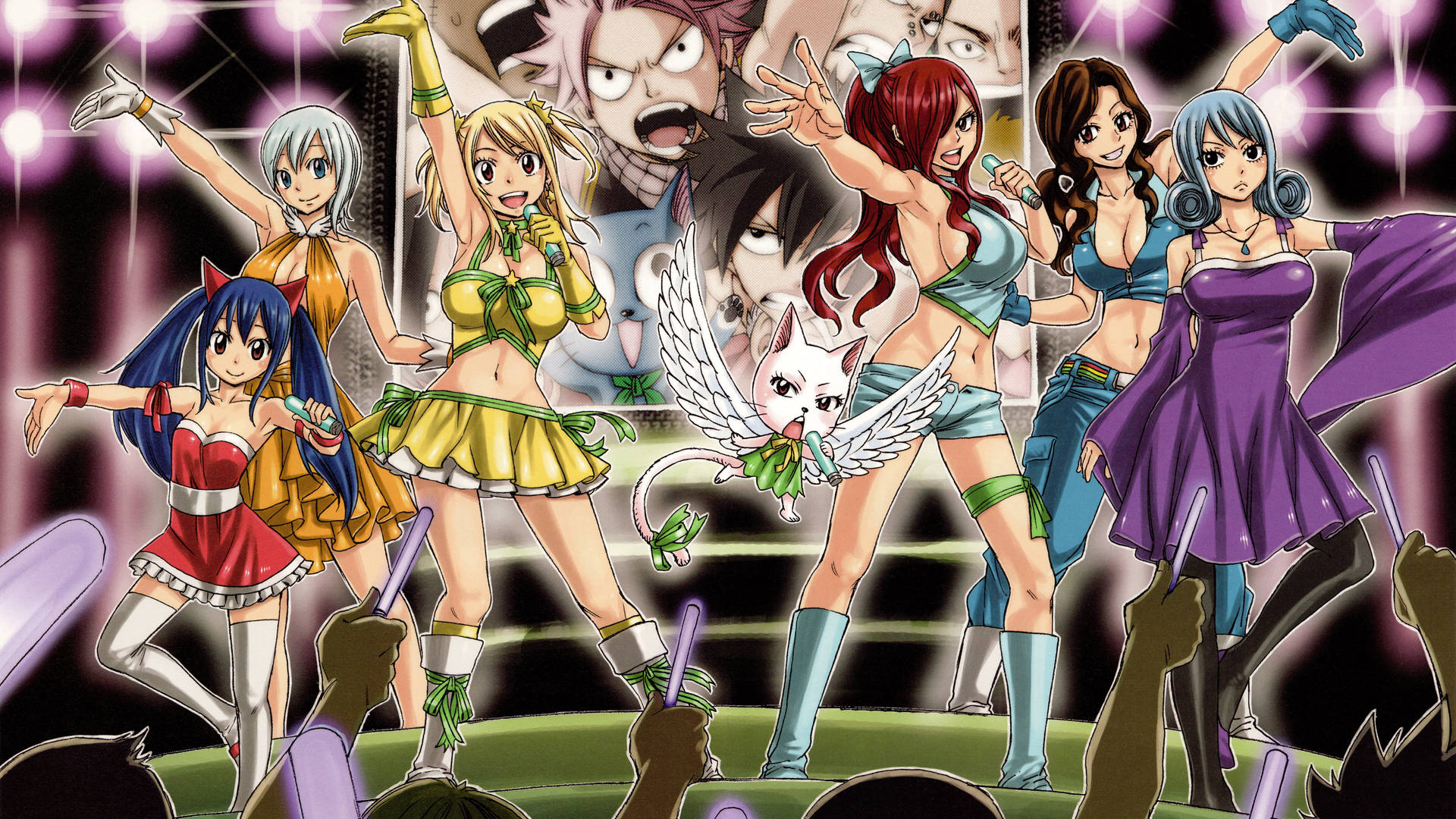 Fairy Tail Characters Girl Group Wallpaper