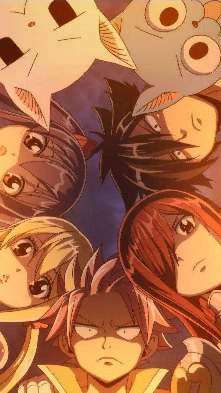 Fairy Tail Characters Group Photo Wallpaper