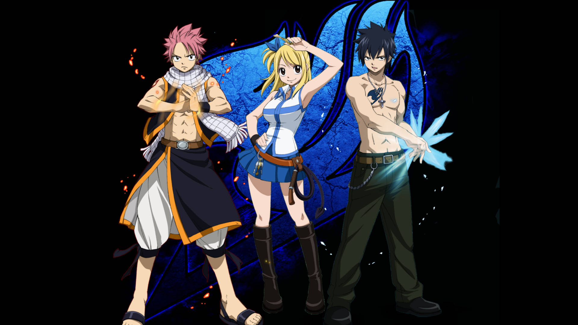 Fairy Tail Characters Wizard Trio Wallpaper