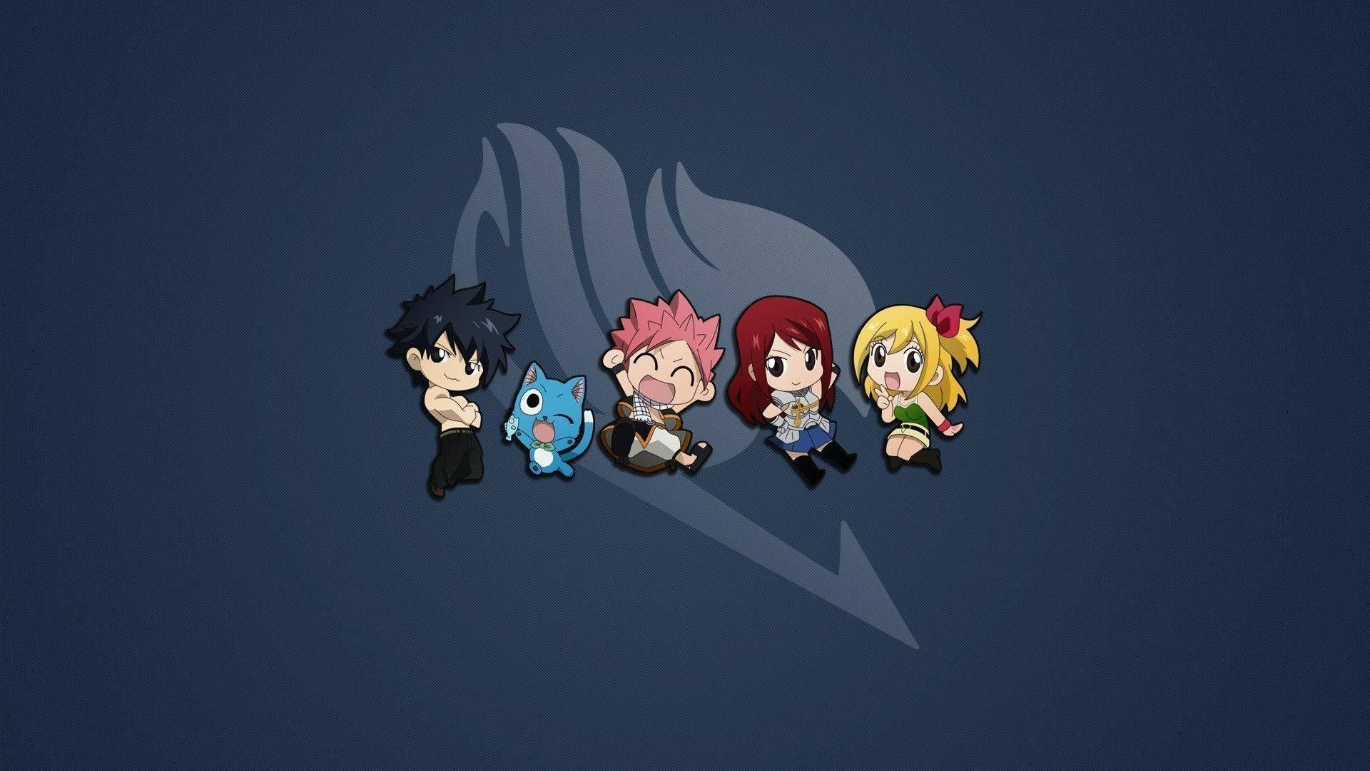 A Chibi Adventure Group from Fairy Tail Wallpaper