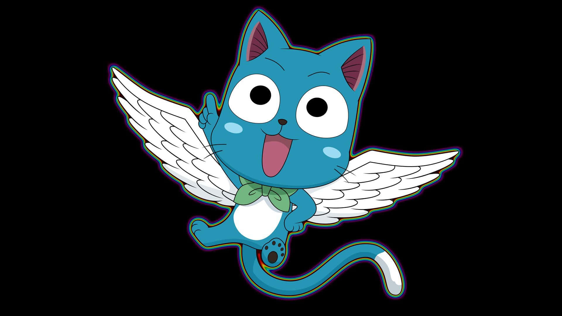 Happy the Flying Cat Soars in Fairy Tail Wallpaper