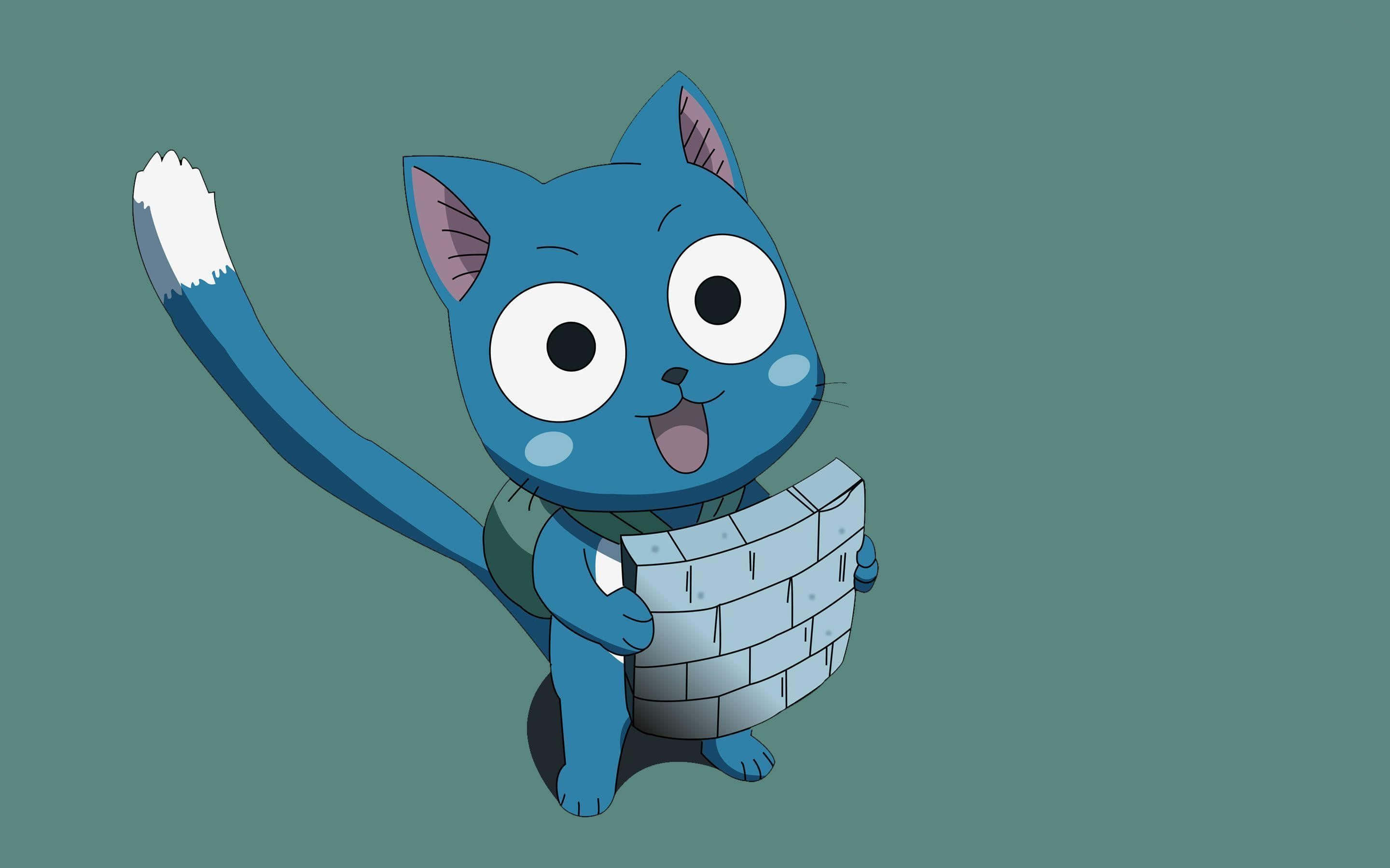 Caption: Happy, the Blue Flying Cat from Fairy Tail Wallpaper