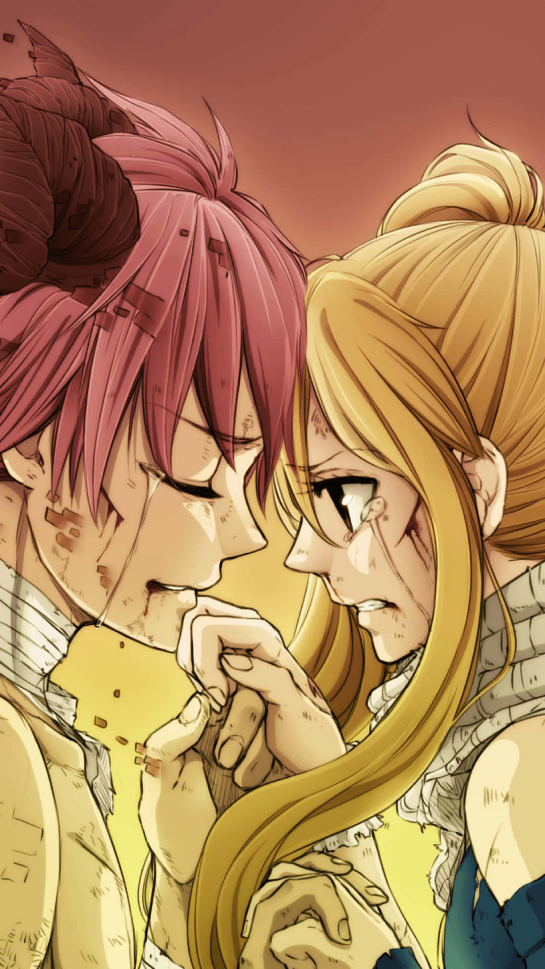 Fairy Tail Iphone Natsu Dragneel Lucy Heartfilia Crying Wallpaper
