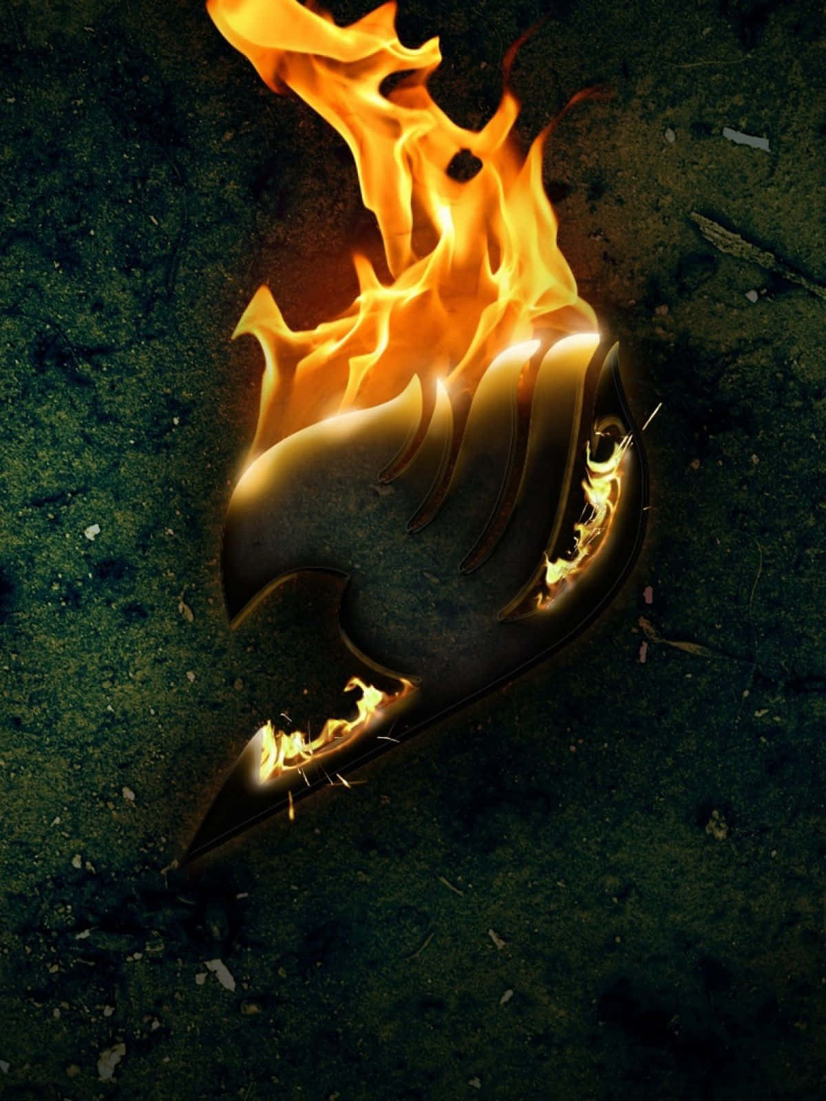 Fairy Tail Iphone Flaming Logo Wallpaper