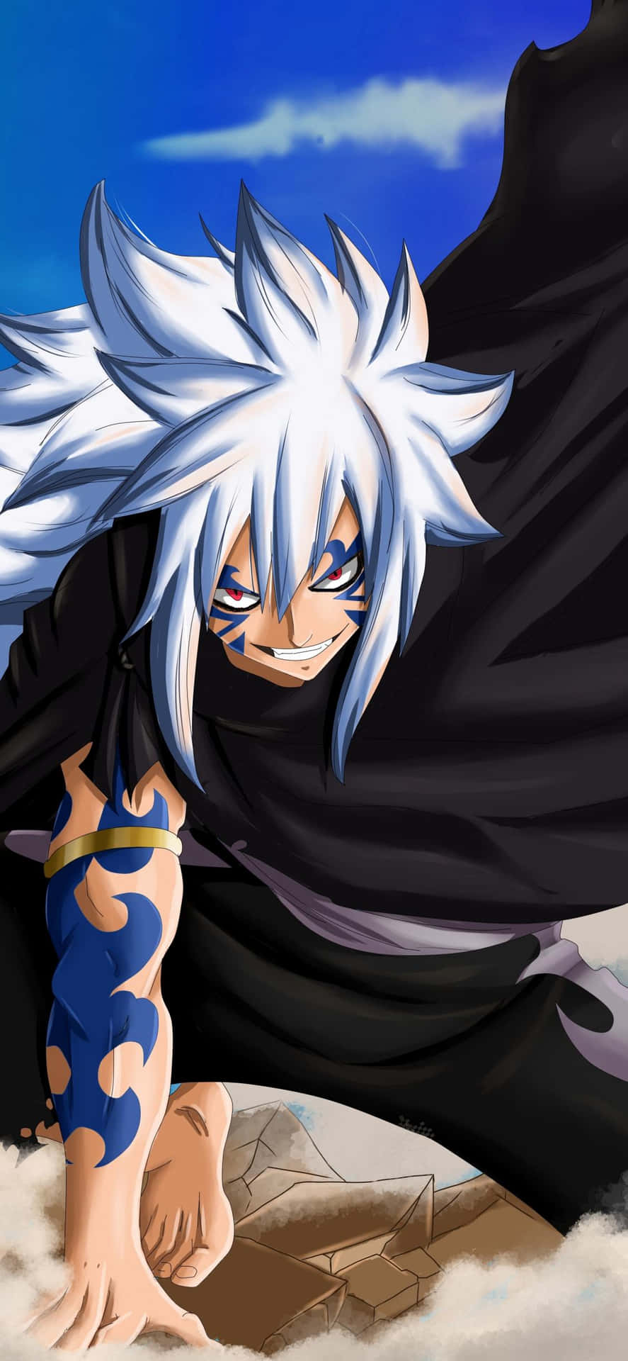 Fairy Tail Iphone Character Acnologia Smiling Wallpaper