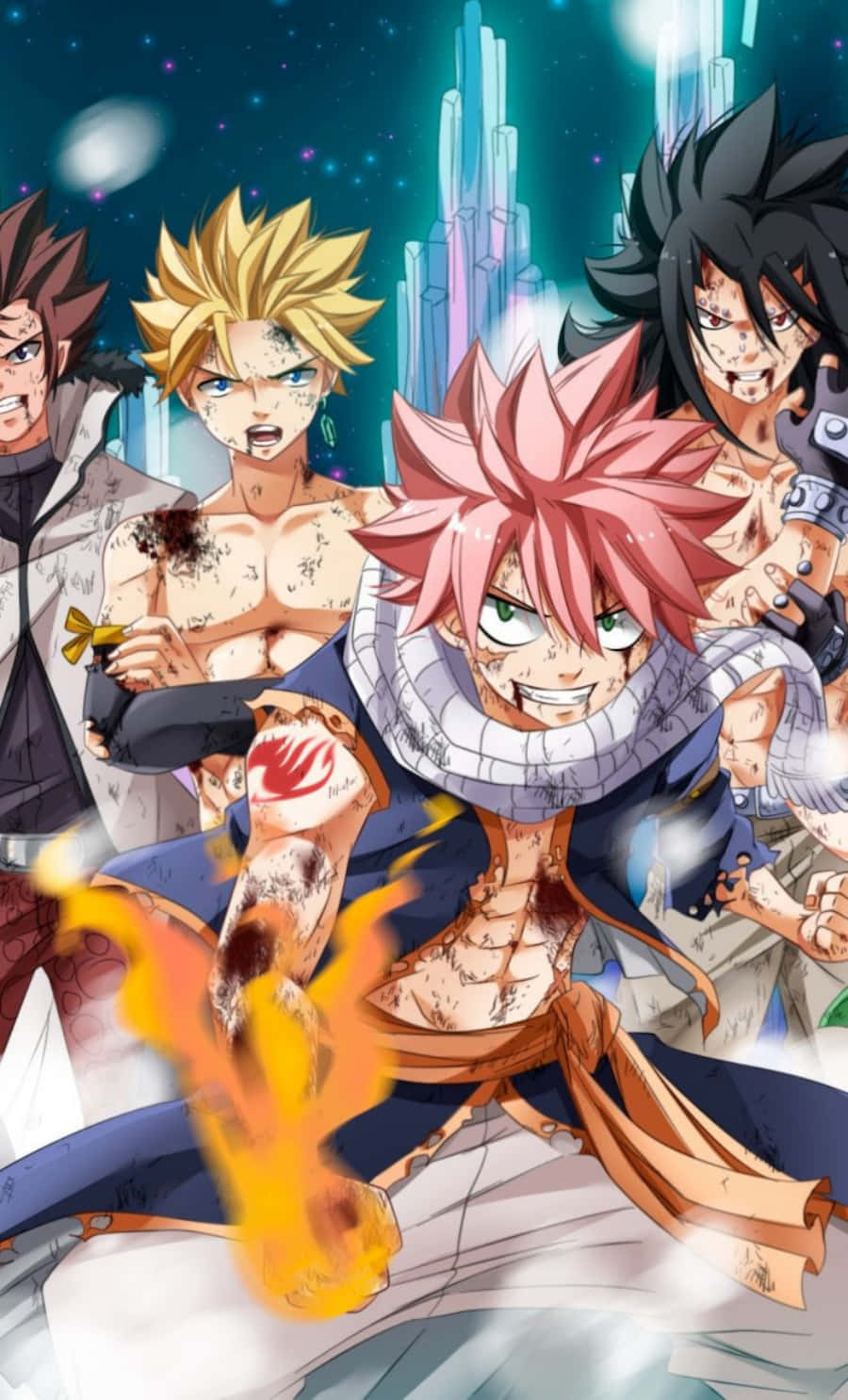 Fairy Tail Iphone Male Characters Wallpaper