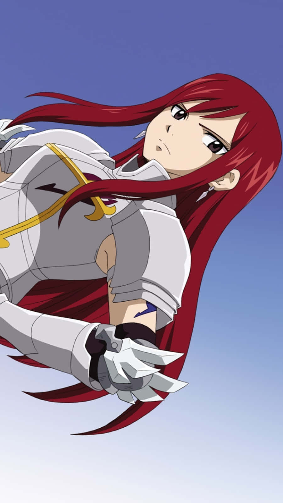 Fairy Tail Iphone Erza Scarlet With Angry Face Wallpaper