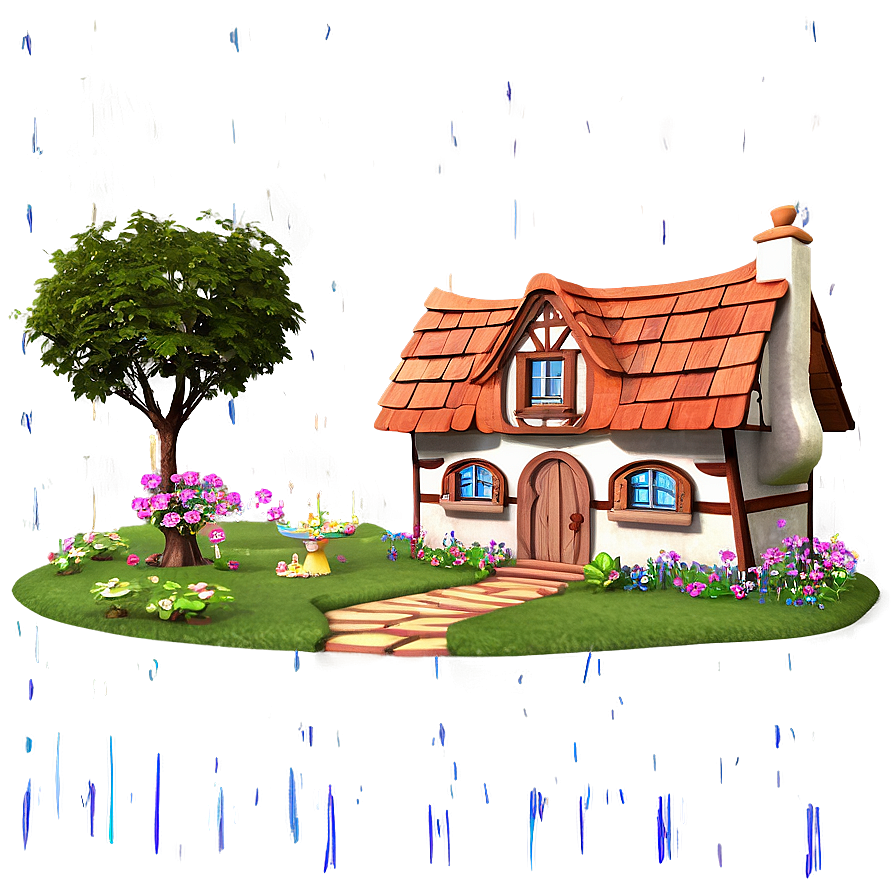 Fairy Tale Cottage Scene Png 31 PNG