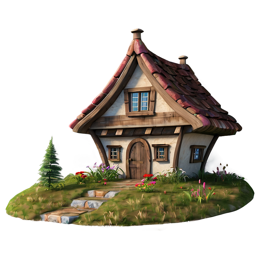 Fairy Tale Cottage Scene Png Ade48 PNG