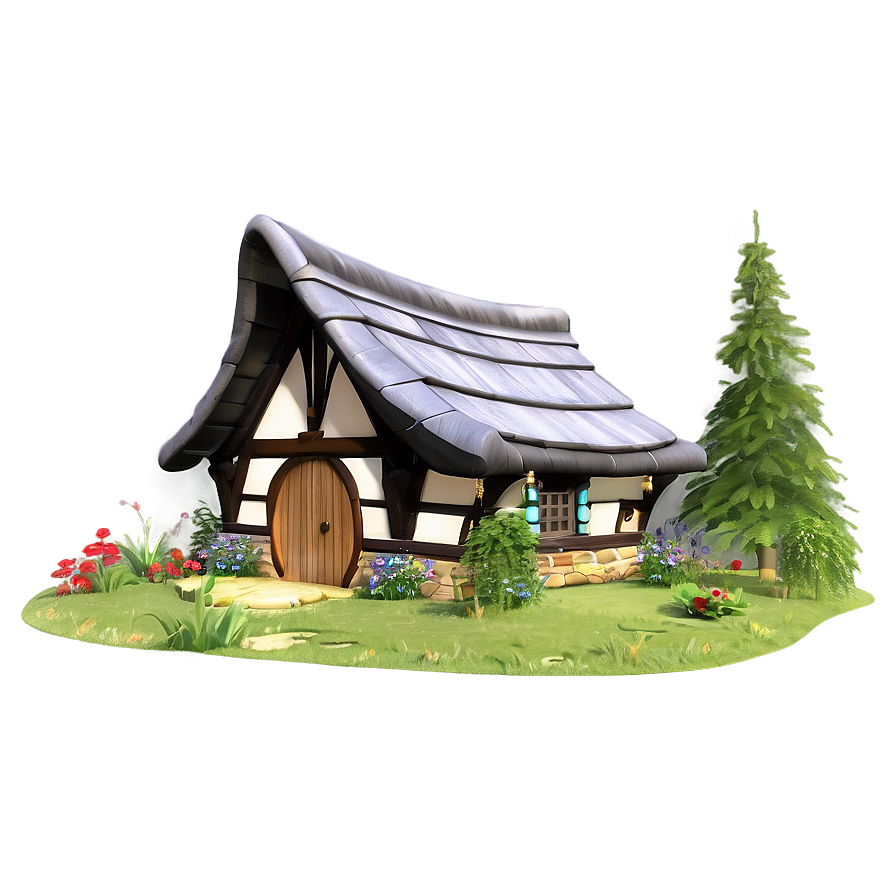 Fairy Tale Cottage Scene Png Quk PNG