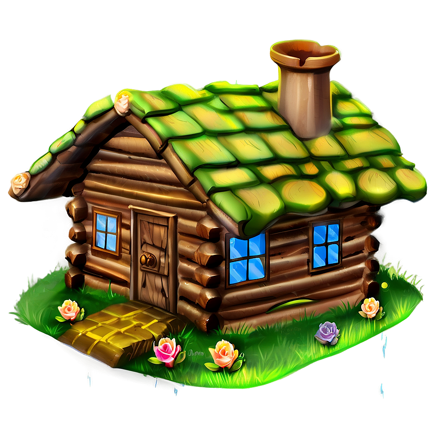 Download Fairy Tale Log Cabin Png Dht94 | Wallpapers.com