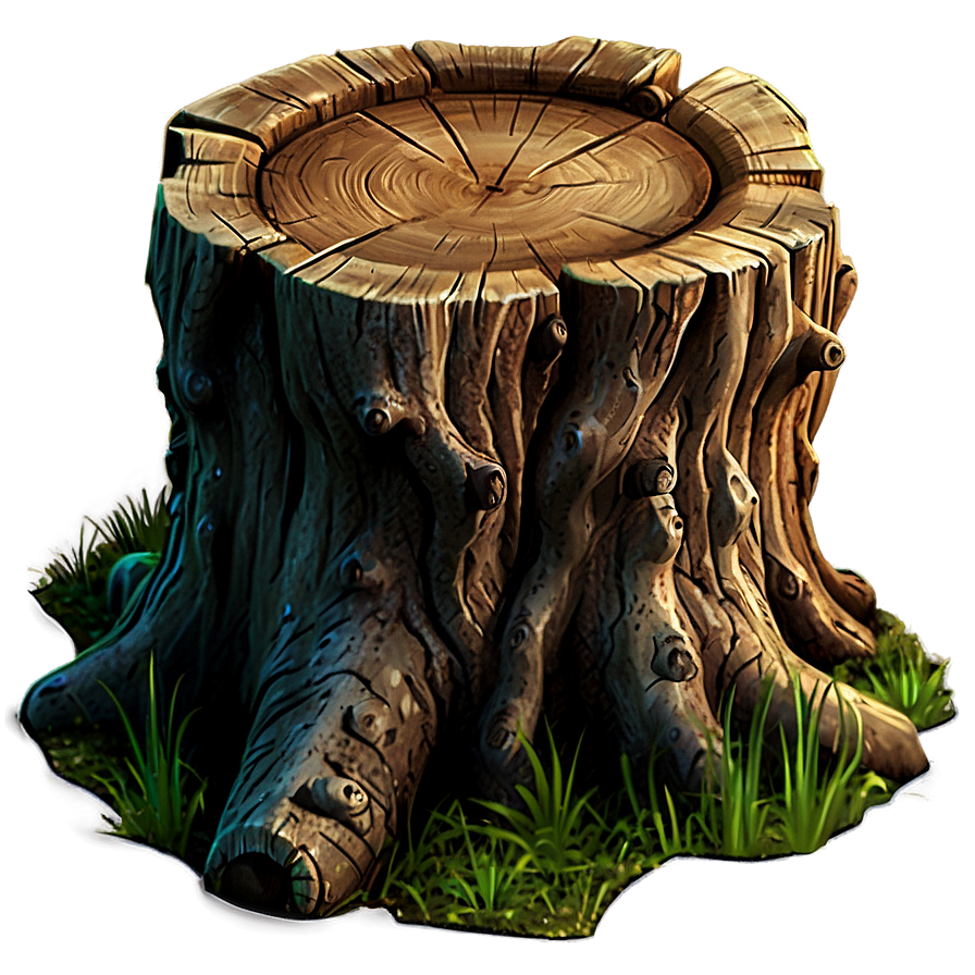 Fairy Tale Tree Stump Png 06132024 PNG