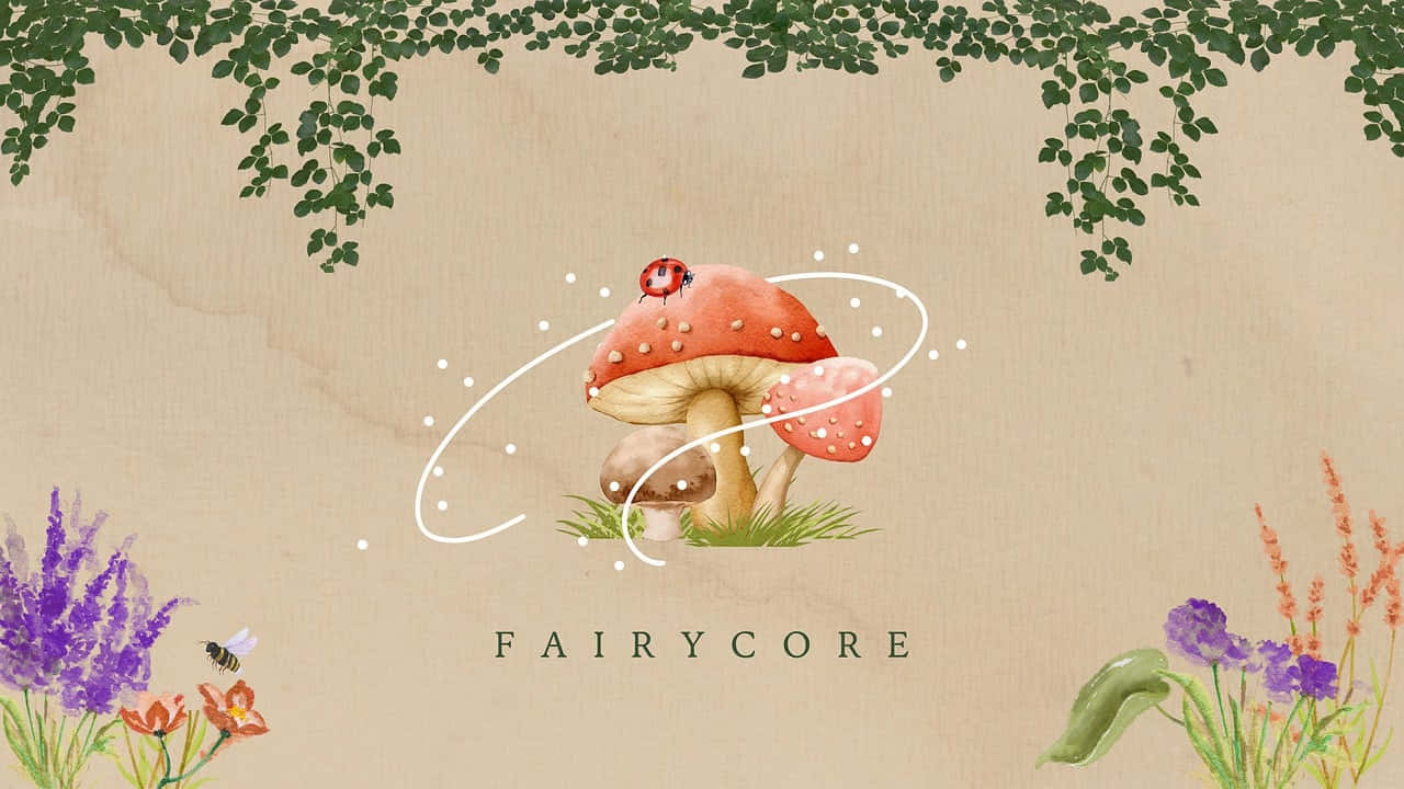 Fairycore Aesthetic Mushroomand Flora Wallpaper