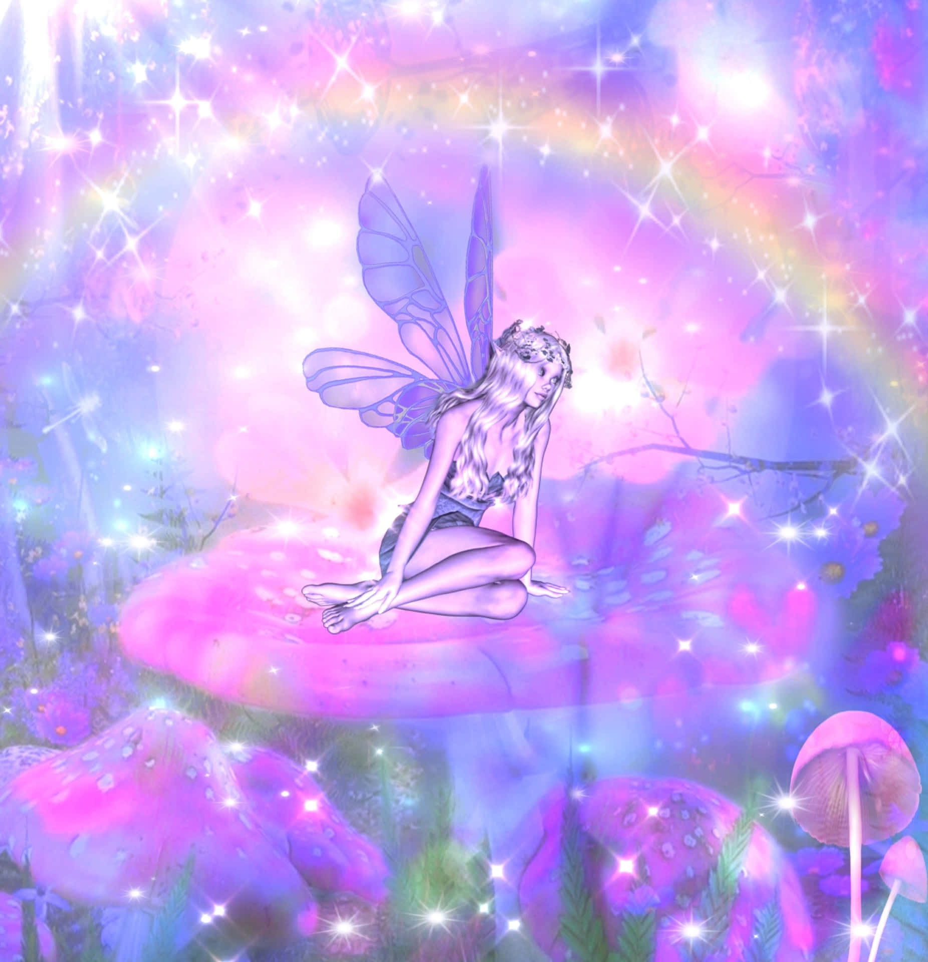 Sfondoestetico Rainbow Fairycore