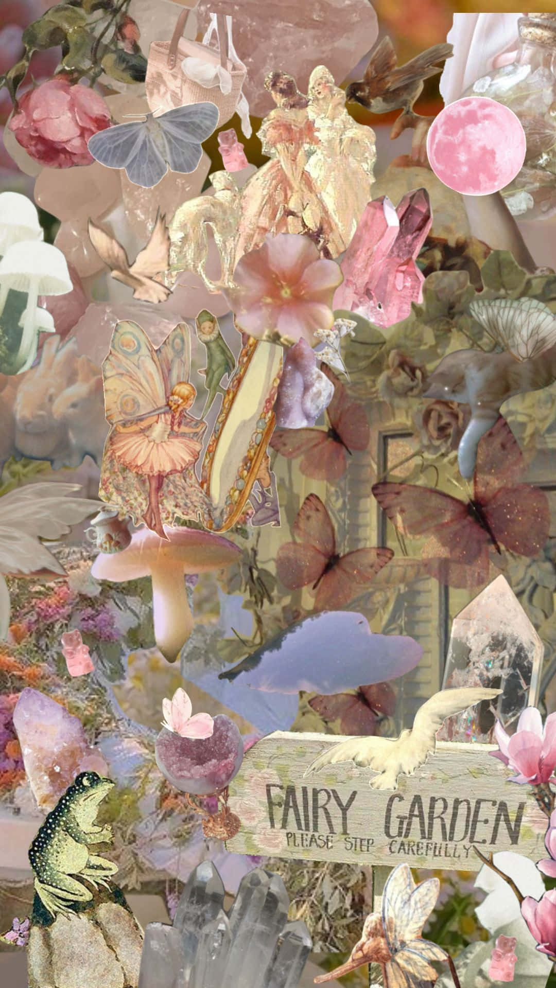 Fairycore Garden Collage Wallpaper